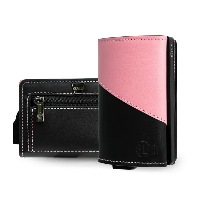 SLim Touch Portafoglio Compatto Bicolor Rosanero RFID