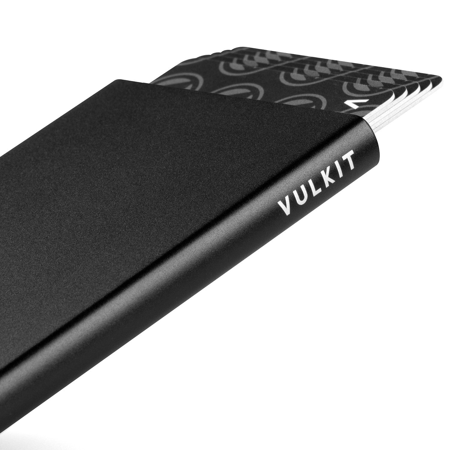 VULKIT VC100 Portacarte Alluminio Nero Senza Fermasoldi RFID