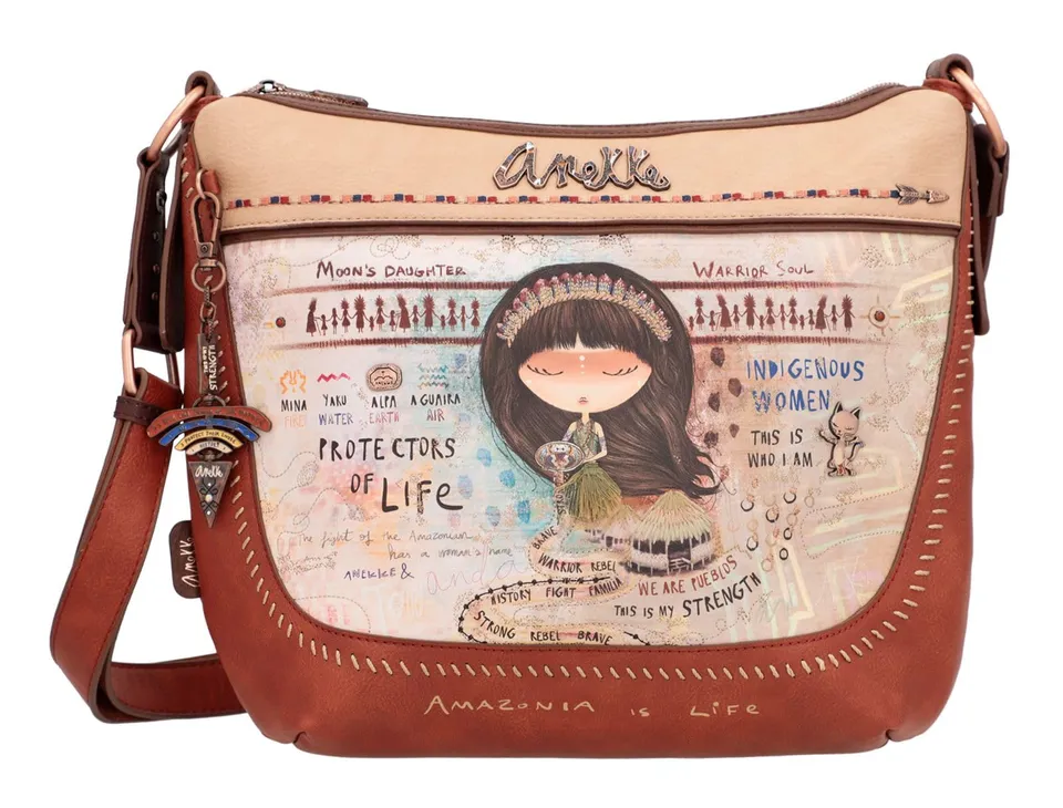 Anekke Menire borsa a tracolla grande ecopelle 31x25x8