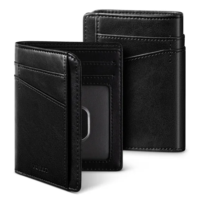 VULKIT Card Holders VW133 Portacarte Nappa Nero RFID 11 Carte