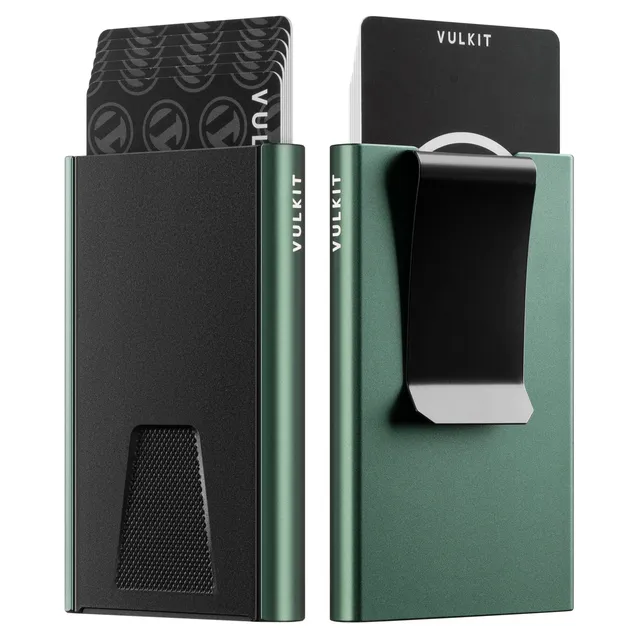 VULKIT VC500 portacarte alluminio nero RFID con AirTag