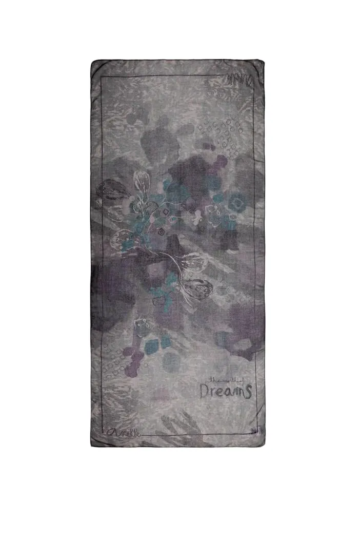 Anekke Evolution fazzoletto grigio stampa donna