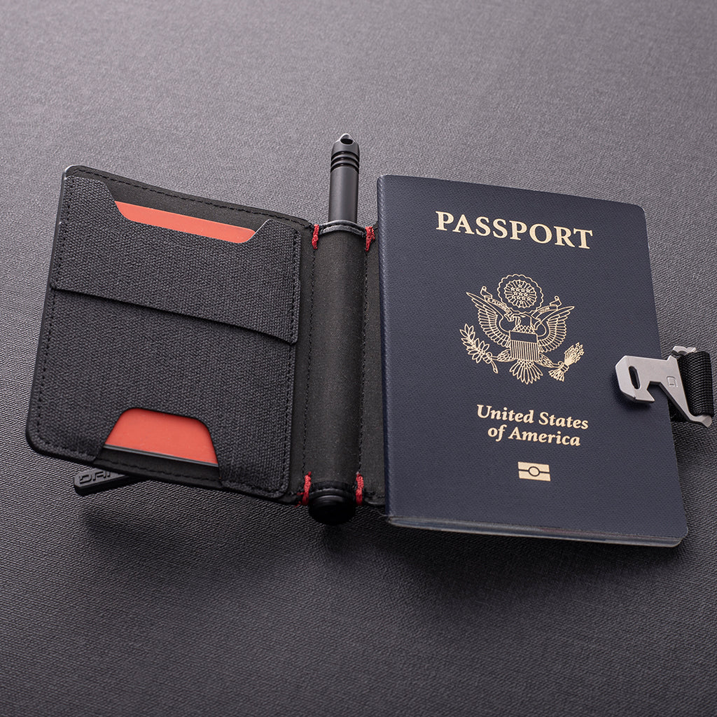 Dango P01 Pioneer Portafoglio viaggio nero DTEX RFID