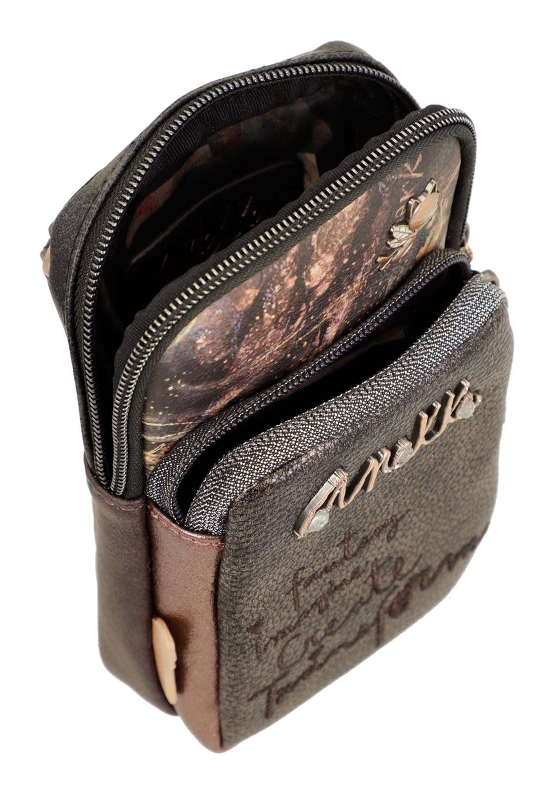 Anekke Branch Land tracolla mini marrone 12x19x5 cm