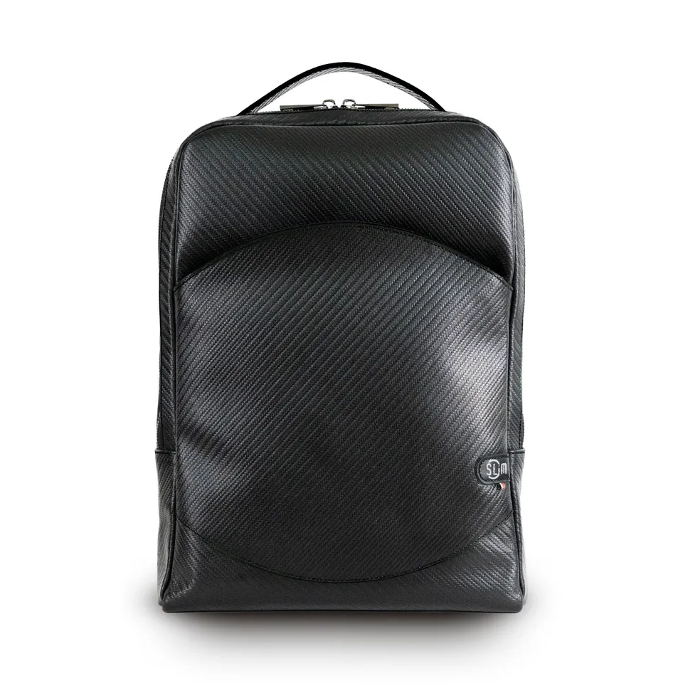 SLim Zaino Medio Carbon zaino nero pelle 8,5 L 14 pollici