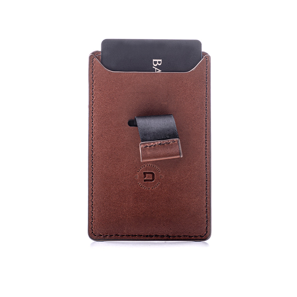 Dango A10 Pull Pocket Adapter portacarte Whiskey Brown 4 carte