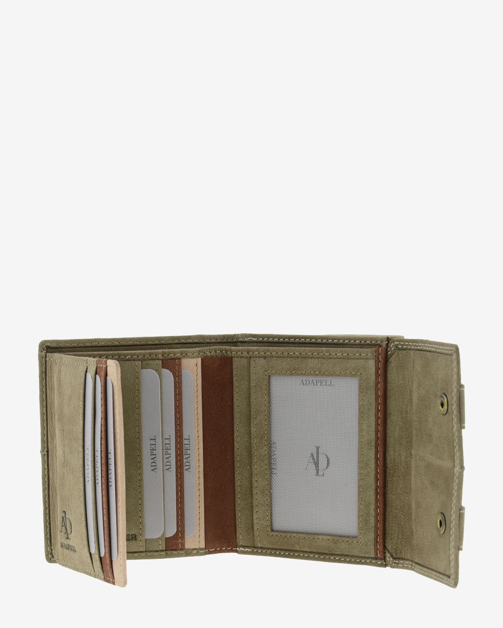 Adapell Shima 4219 portafoglio pelle oliva RFID 9 carte