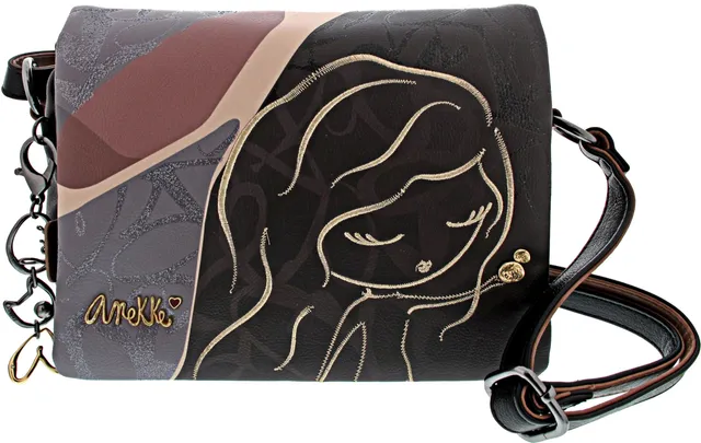 Anekke Real Heartbeat borsa a tracolla con patta 24x18x8 cm