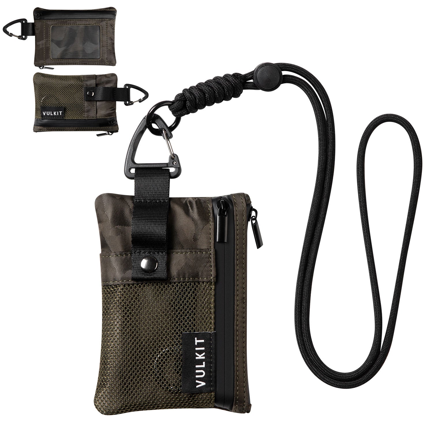 VULKIT VW124 portafoglio RFID nylon nero viaggio