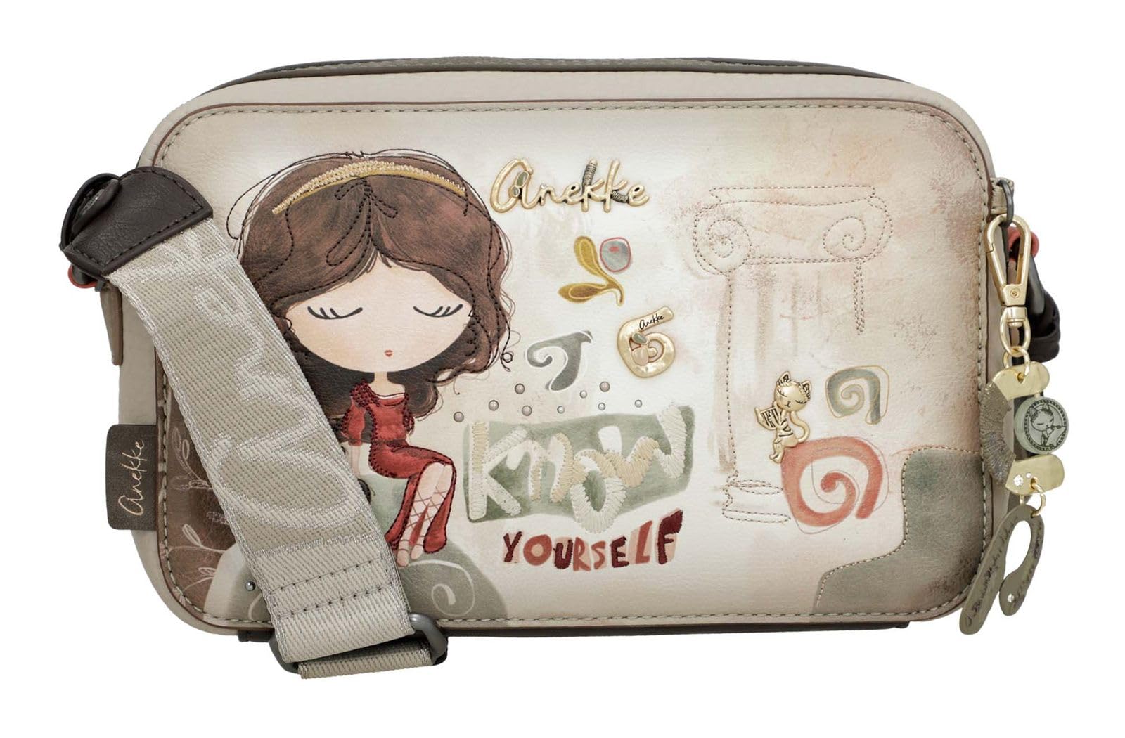 Anekke Muse Borsa a Tracolla Piccola Stampa Grecia