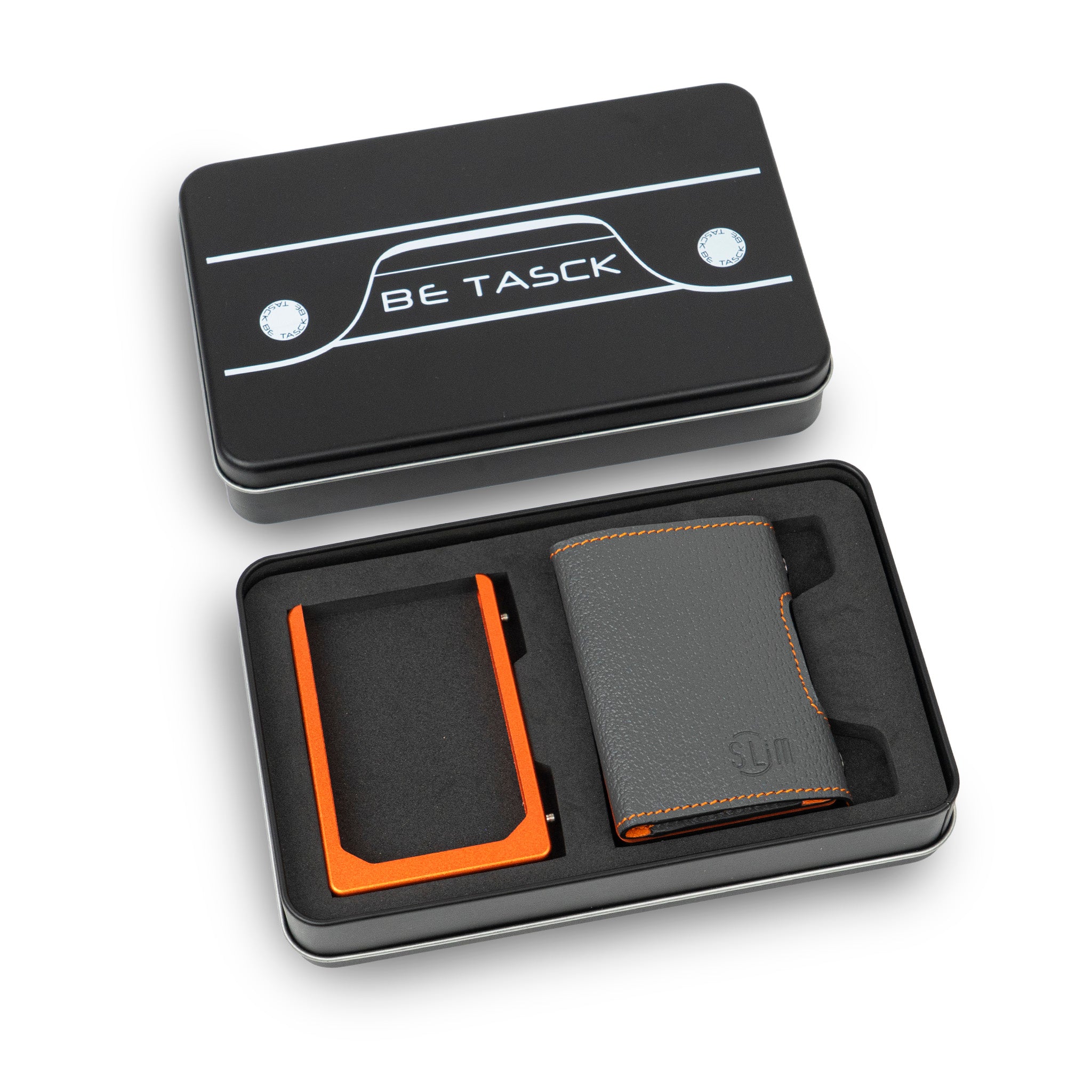 SLim Be Tasck Cinghialino Grigio Arancio portafoglio