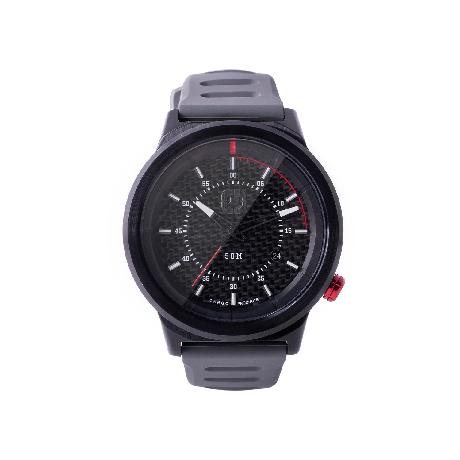 Dango R-Spec orologio carbonio 45mm cinturino rosso silicone