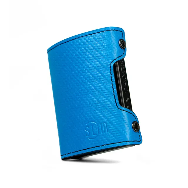 SLim Be Tasck Carbon Portafoglio Frame Azzurro compatto RFID
