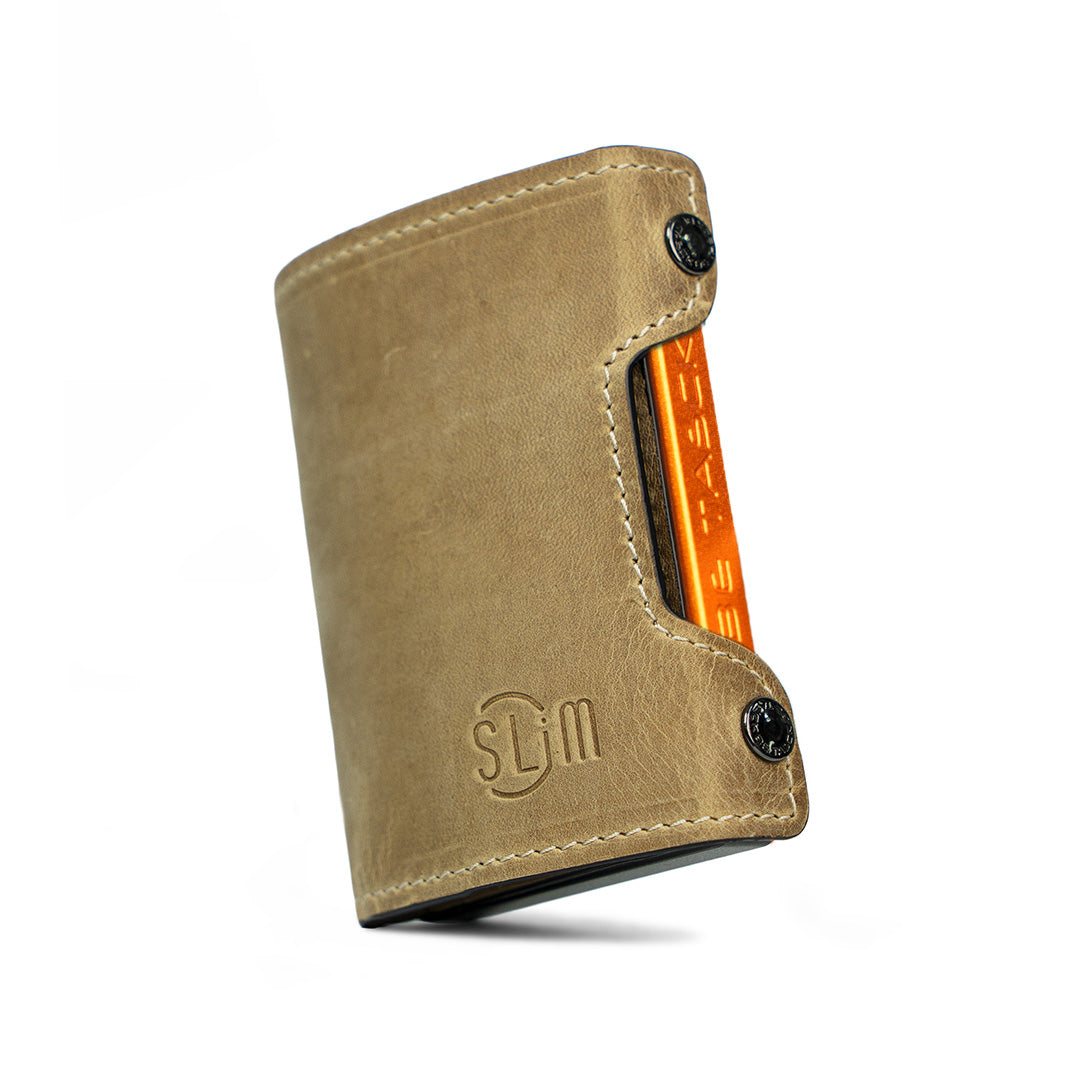 SLim Be Tasck Portafoglio Pelle Crazy Horse Sabbia frame