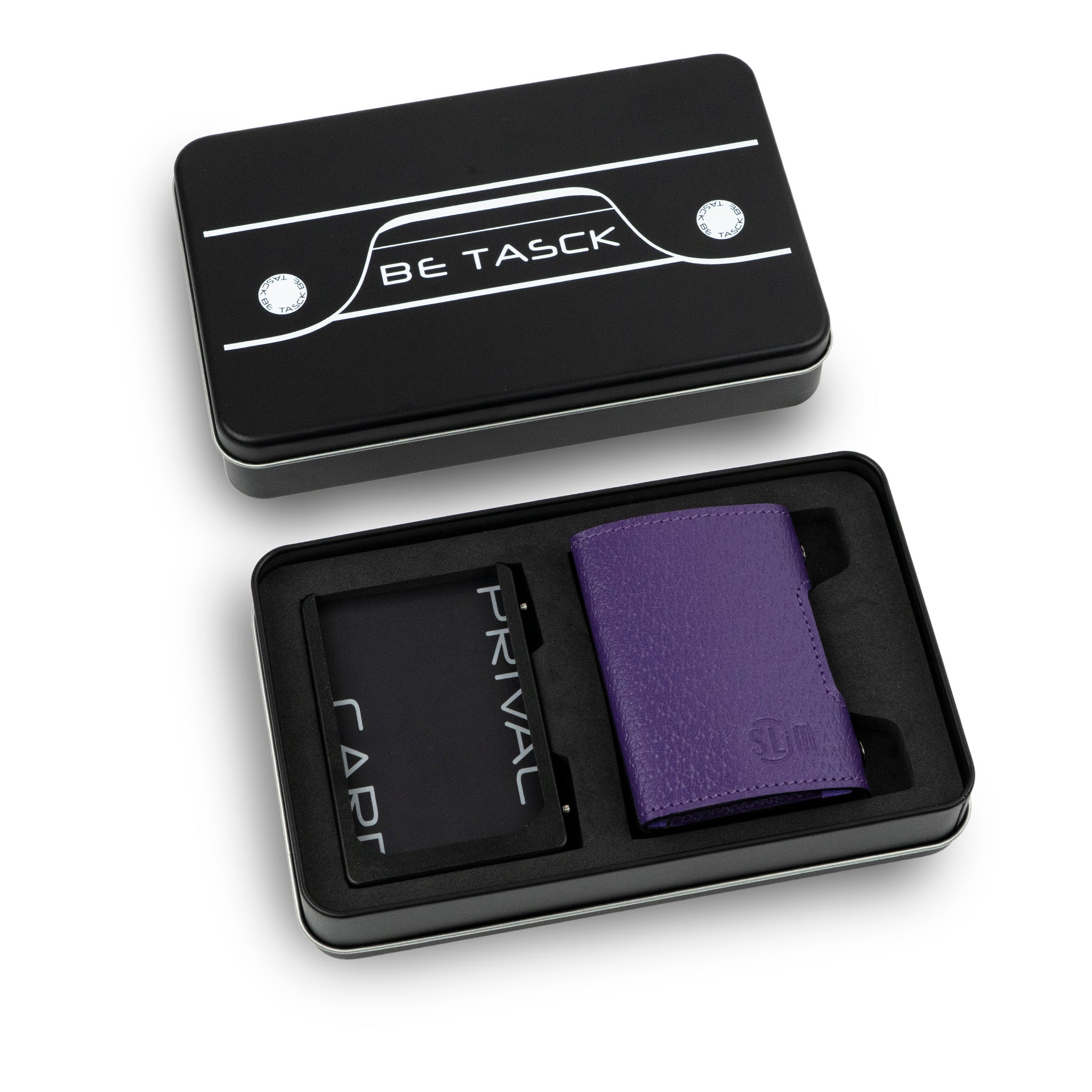 SLim Be Tasck Portafoglio Viola Pelle Cinghialino