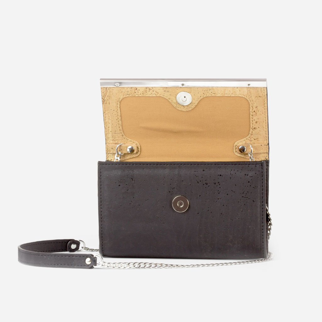 Corkor Bags Pochette in Sughero Nero S da Sera