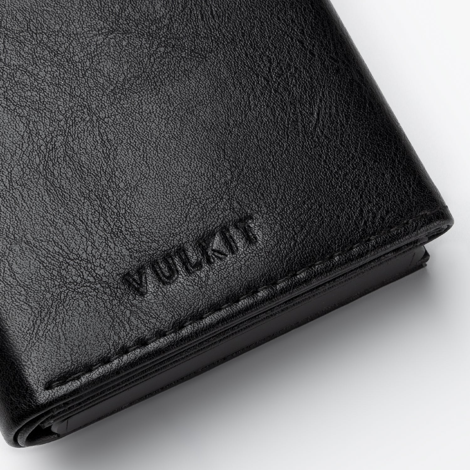 VULKIT Pop Up Wallet VC302 Portafoglio Alluminio Nero con Zip