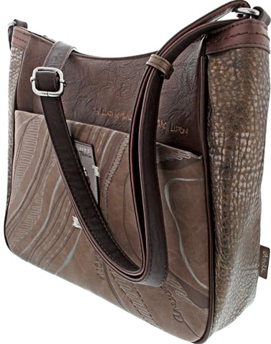 Anekke Outer borsa a tracolla grande marrone 32 cm