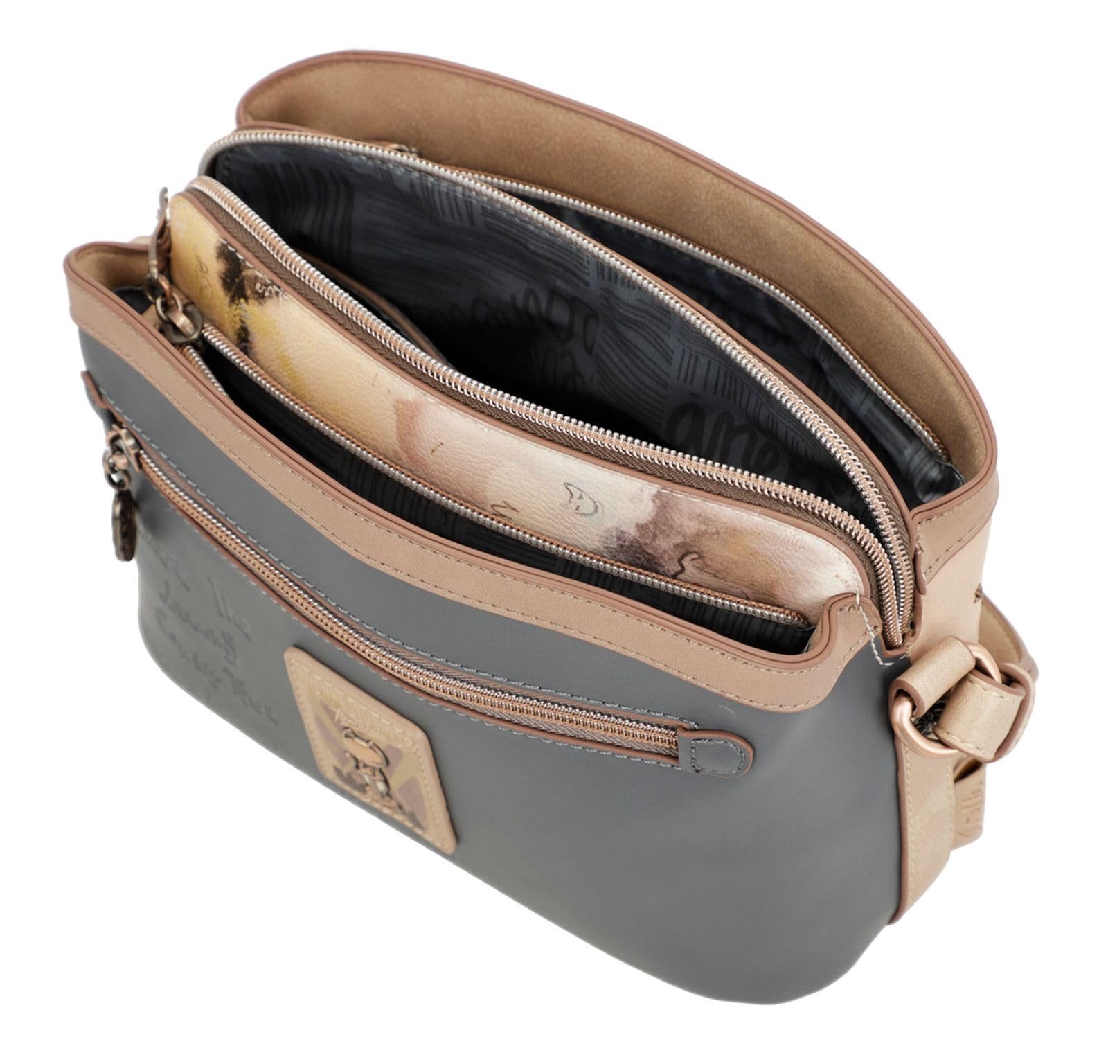Anekke Hollywood Borsa Crossbody 3 Scomparti Blu M
