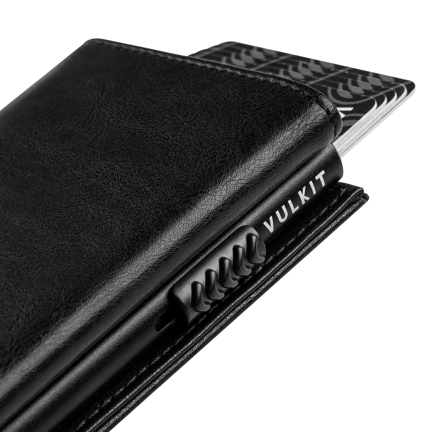 VULKIT Pop Up Wallet VC302 Portafoglio Alluminio Nero con Zip