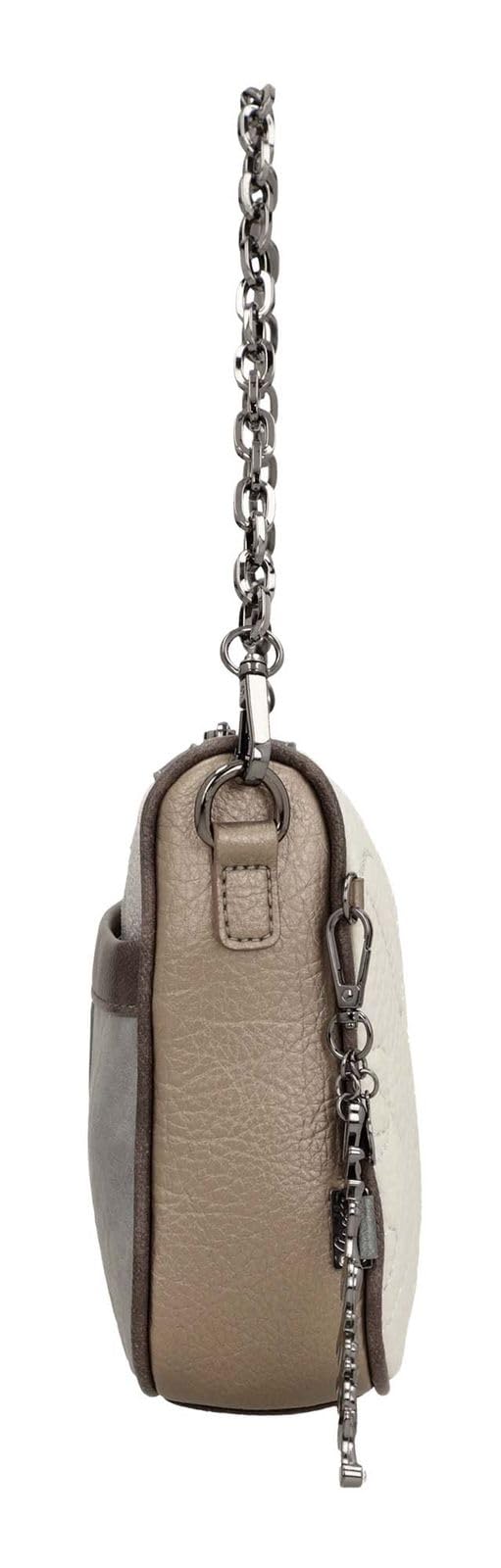 Anekke Essentials Borsa a Tracolla Beige Fiori Farfalle