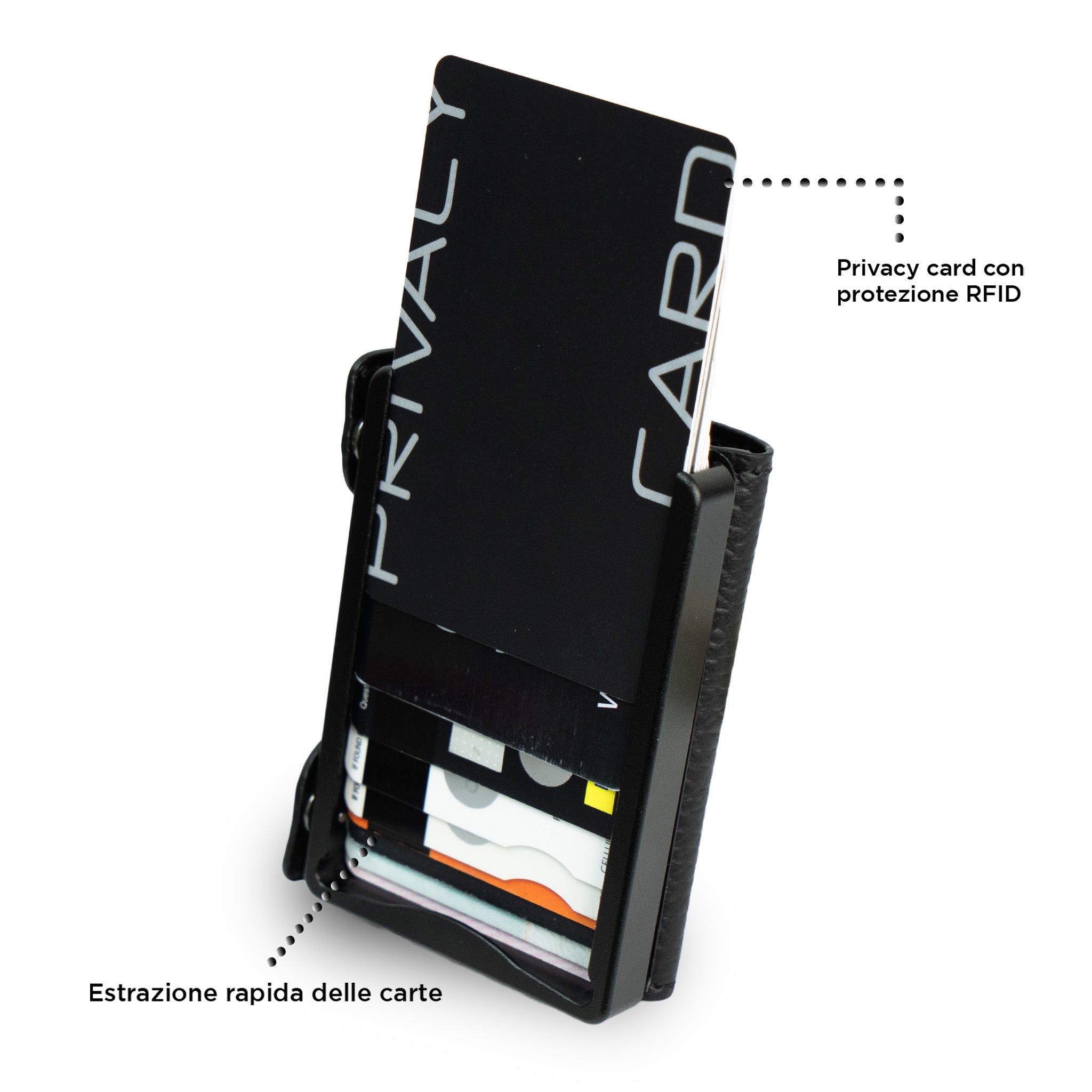 SLim Be Tasck Bottalato Nero Frame Nero portafoglio