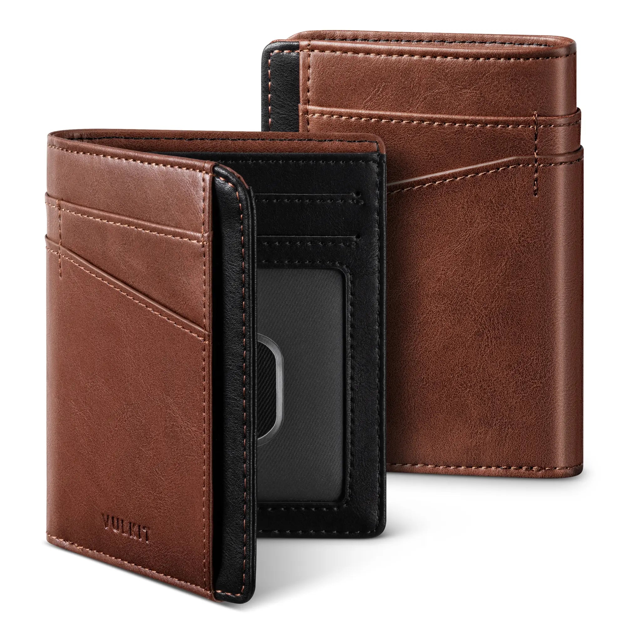 VULKIT Card Holders VW133 Portacarte Nappa Nero RFID 11 Carte