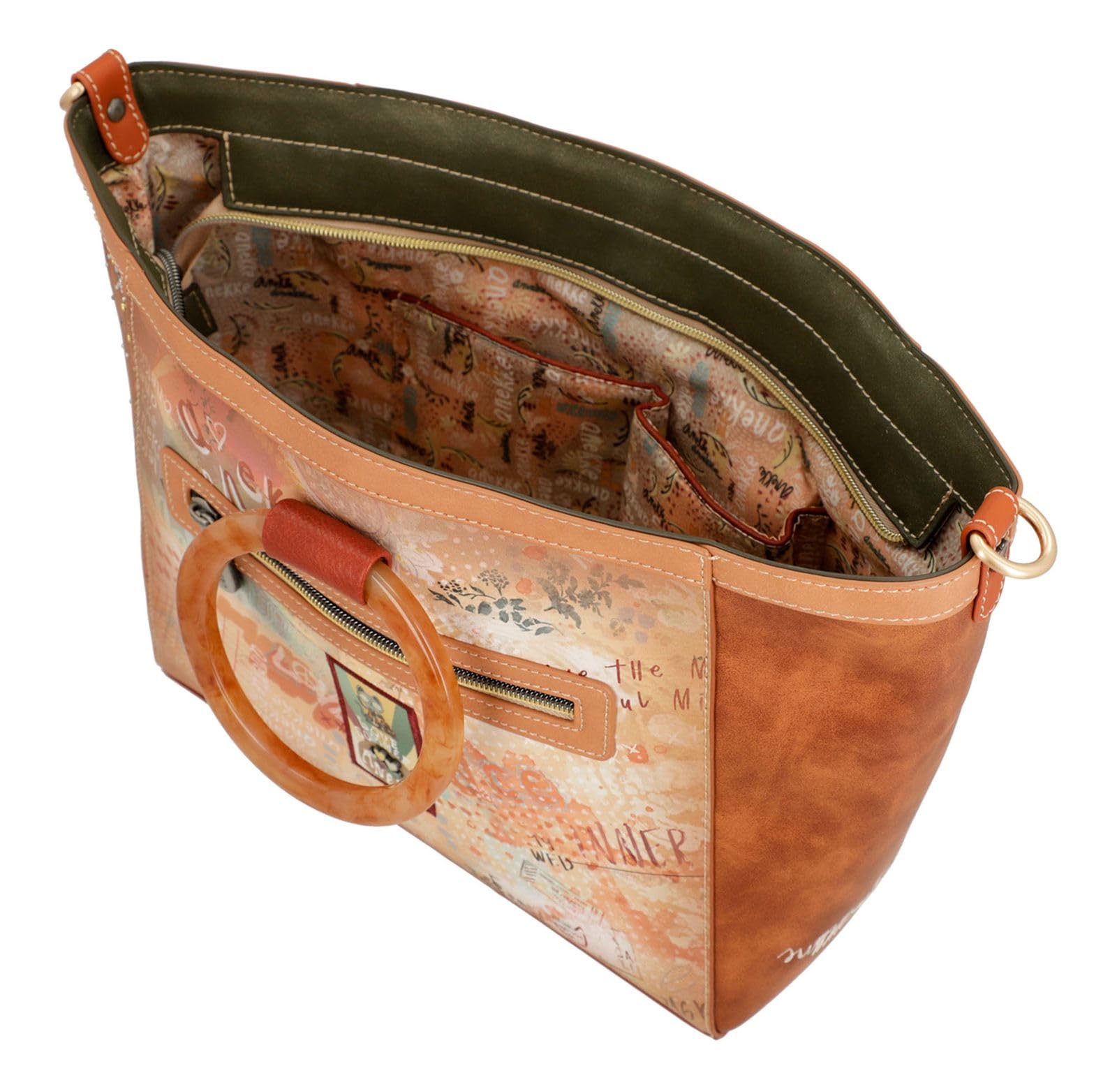 ANEKKE Bloom Flowers Borsa Tracolla 40x25x12 cm