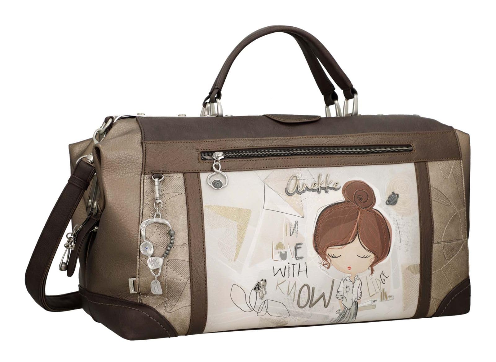 Anekke Sophia borsa da viaggio stampa geometrica