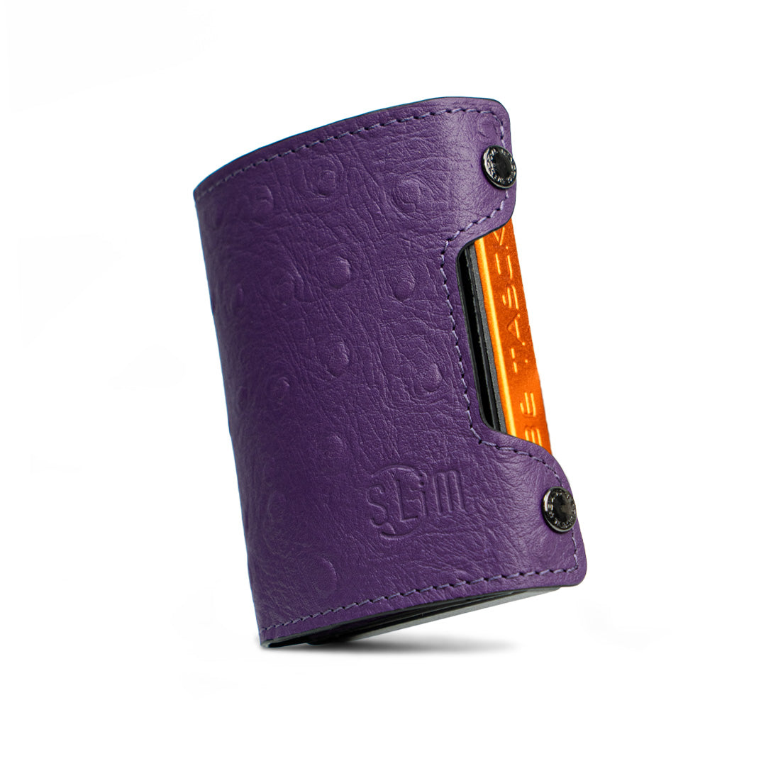 SLim Be Tasck struzzo viola custodia pelle compatta