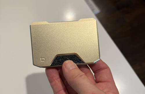 Dango SK1 Slide Kick portafoglio Champagne Gold RFID 6 carte