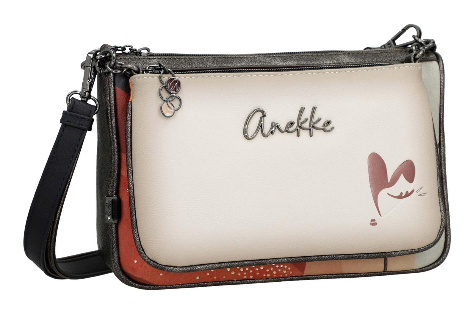 Anekke Eikon Borsa a Tracolla 2 in 1 Stampa Arte