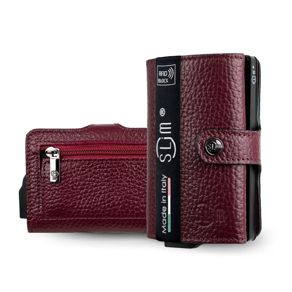 SLim Bottalato porta carte vinaccio RFID 12 carte