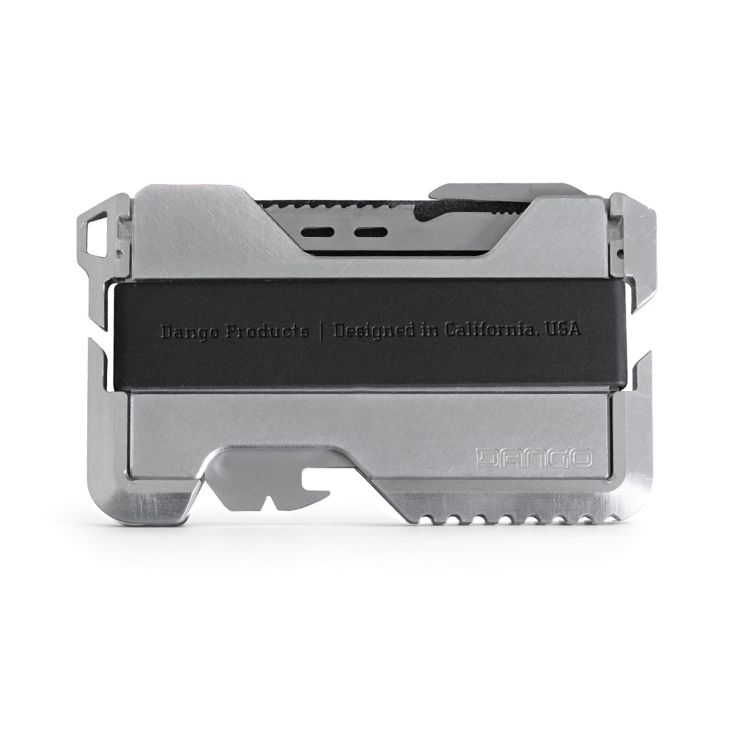 Dango T01 Tactical portafoglio alluminio pelle Jet Black