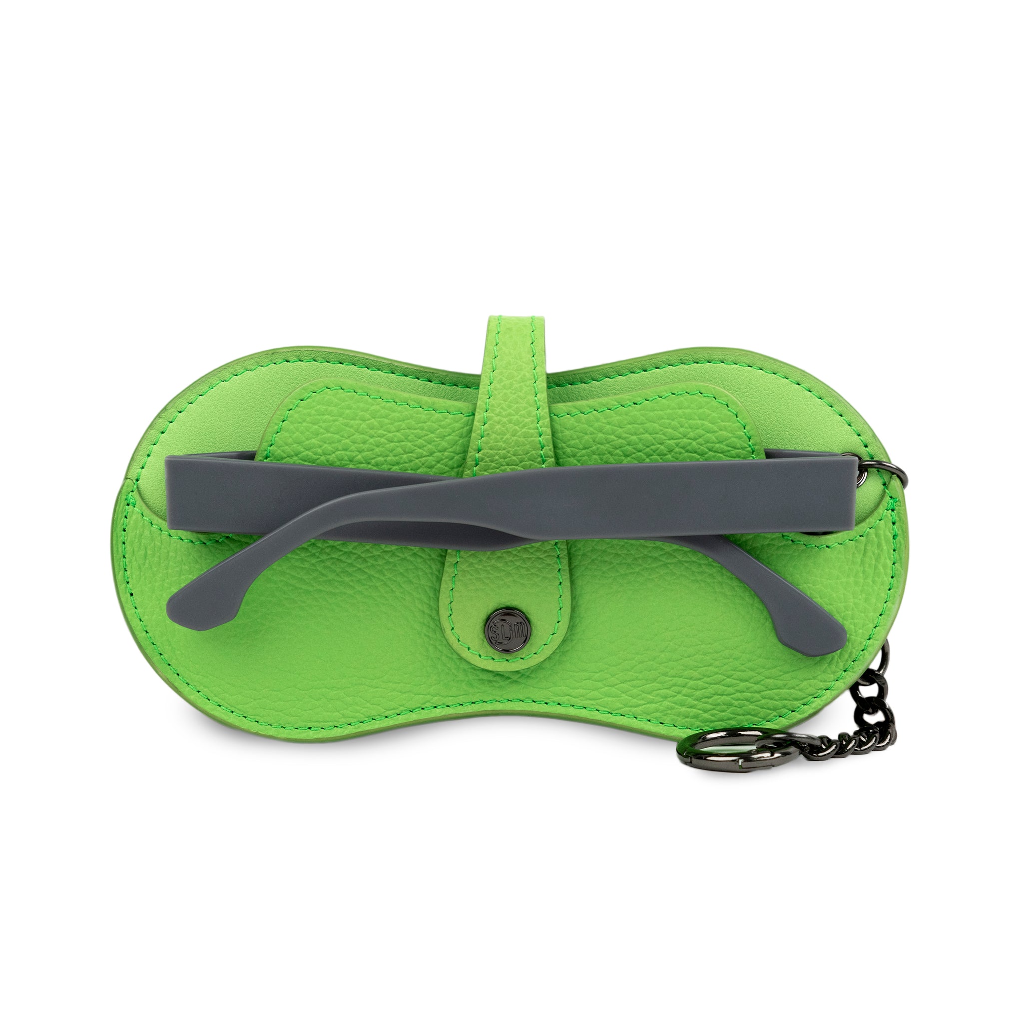 SLim Vision Metal Verde portaocchiali pelle