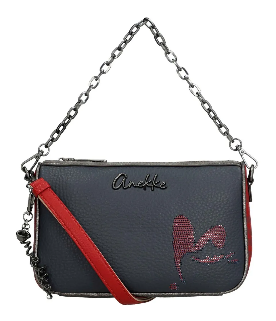 Anekke Essentials Borsa a Tracolla Blu Marino Stampa Fiori