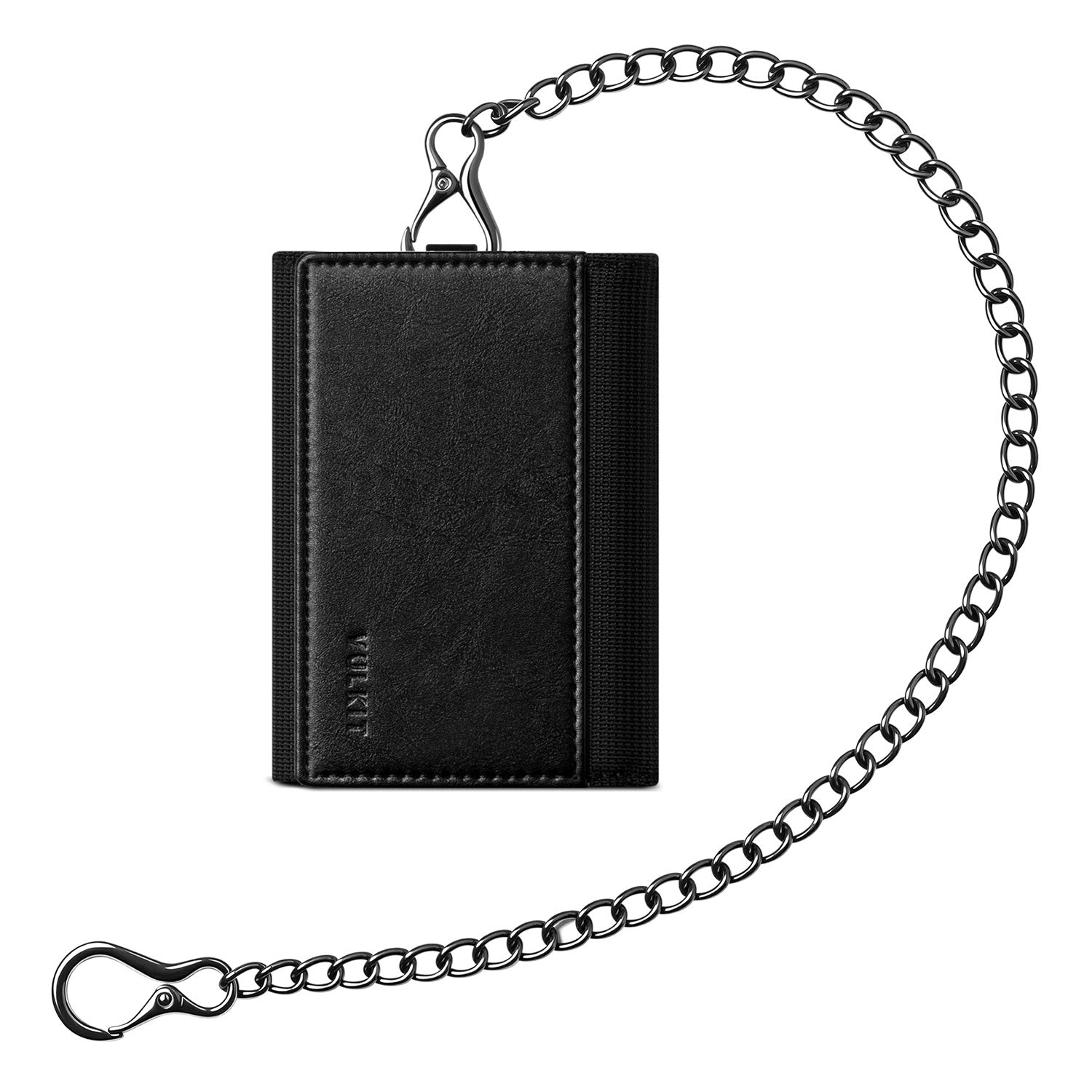 VULKIT VWW158 portafoglio catena RFID nero 10 carte