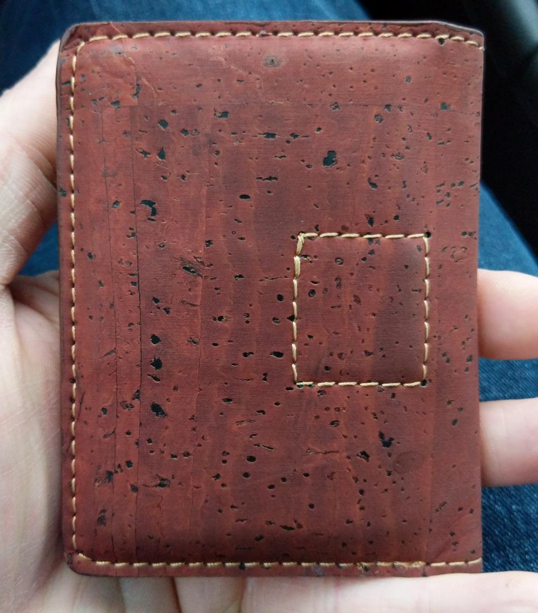 Corkor Portafoglio Uomo Sughero Rosso RFID Vegan