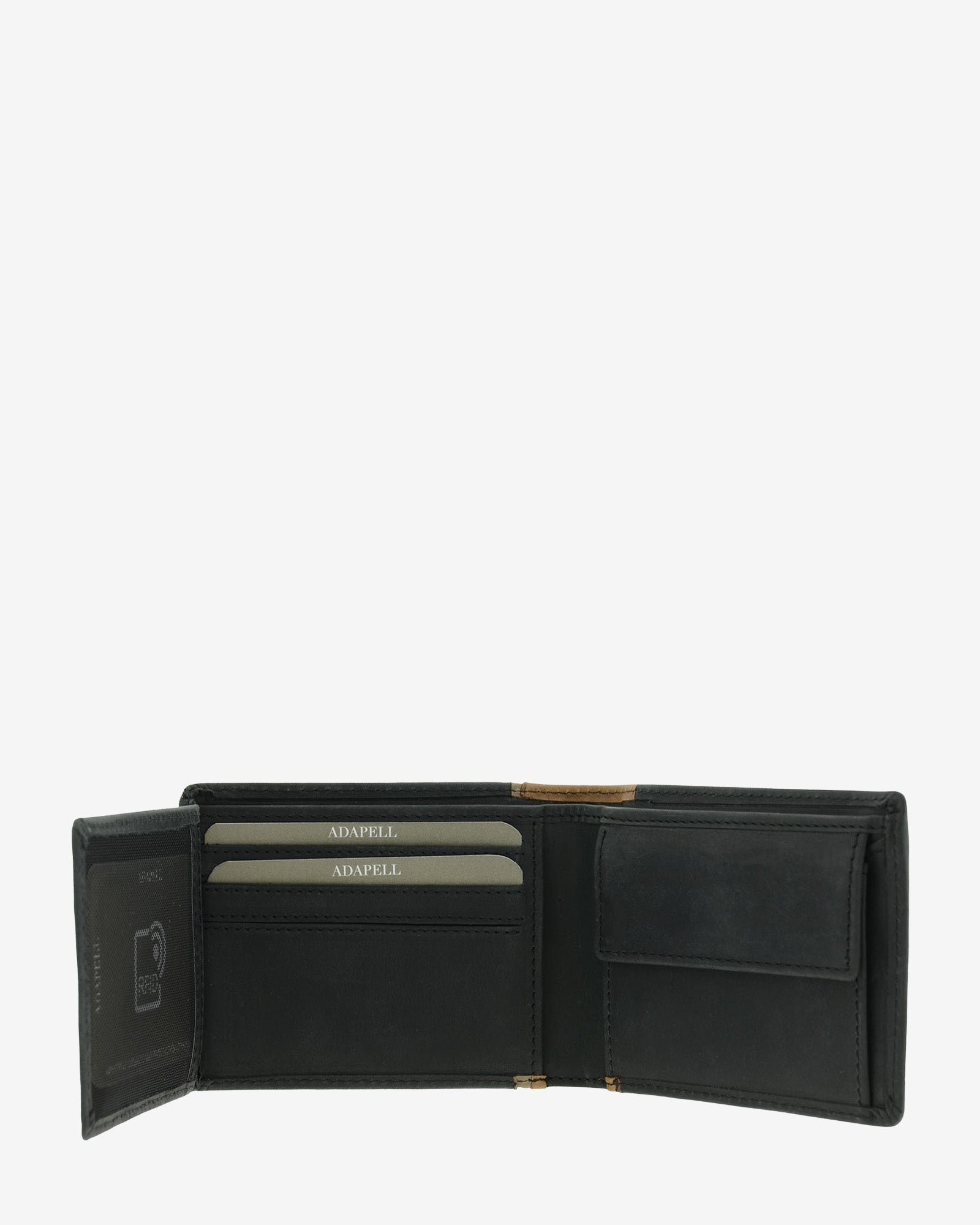 Adapell Oxford 1643 portafoglio uomo pelle nero RFID