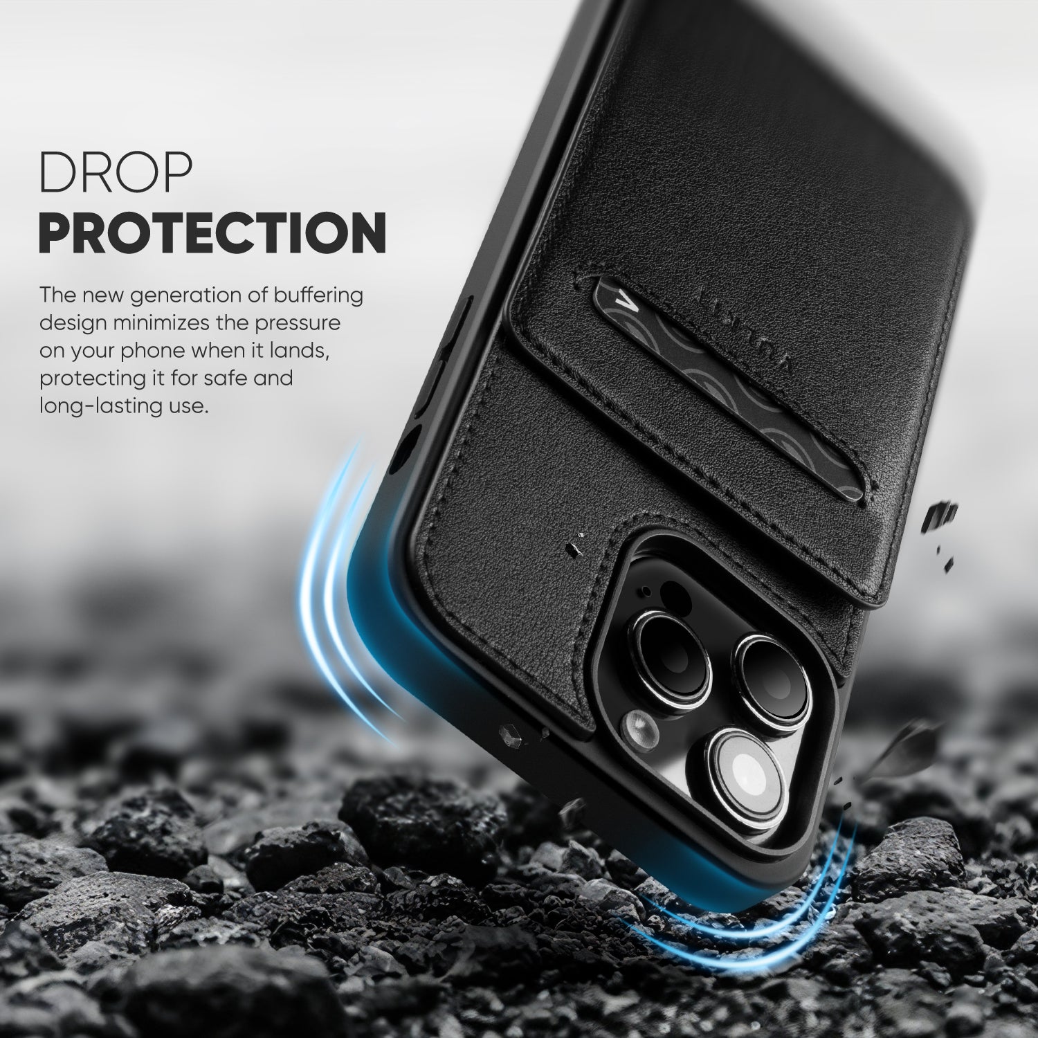 VULKIT VPA107 Cover iPhone 14 Plus Nera Portacarte