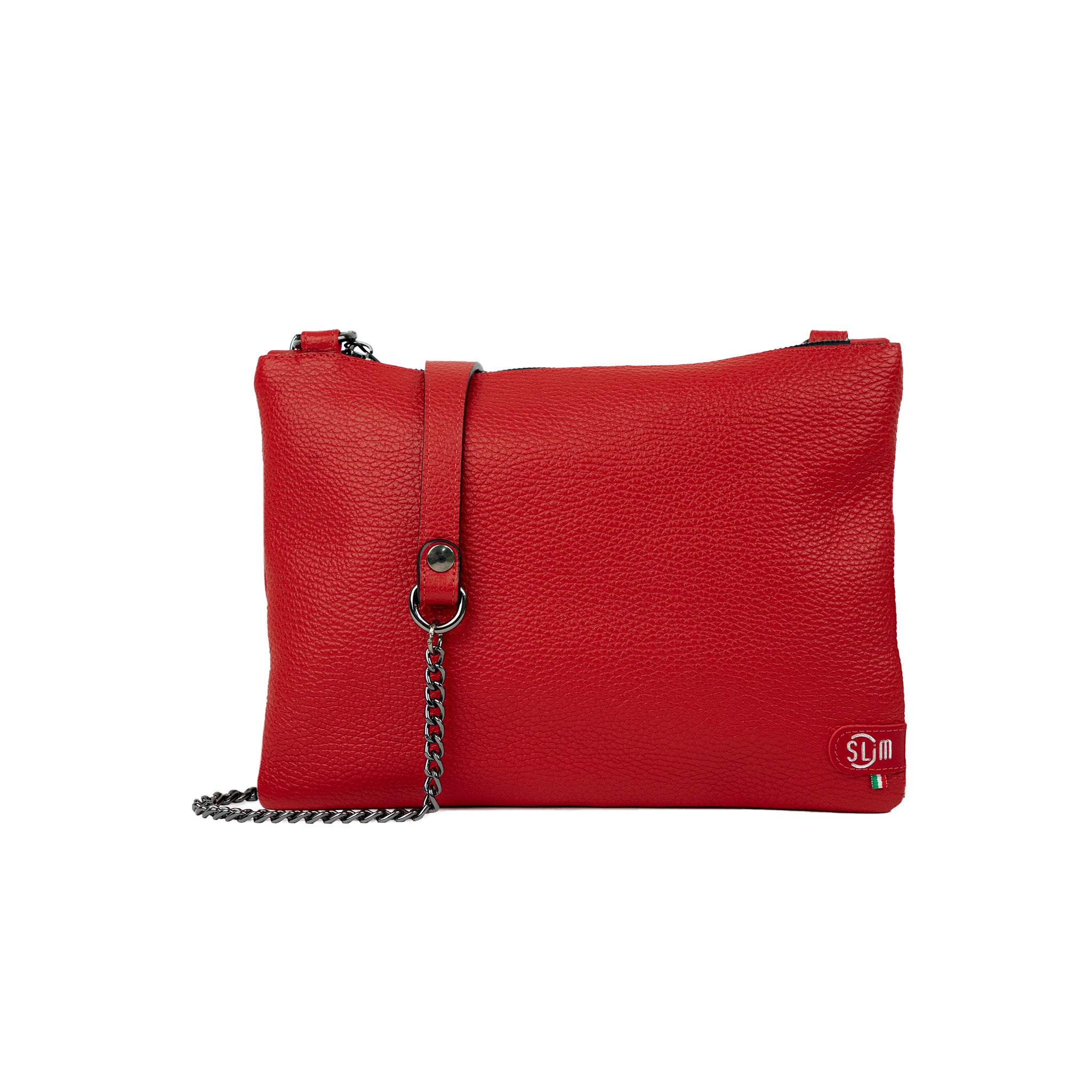 SLim Pochette Tracolla Bottalato Nero pochette pelle 24x19,5 cm
