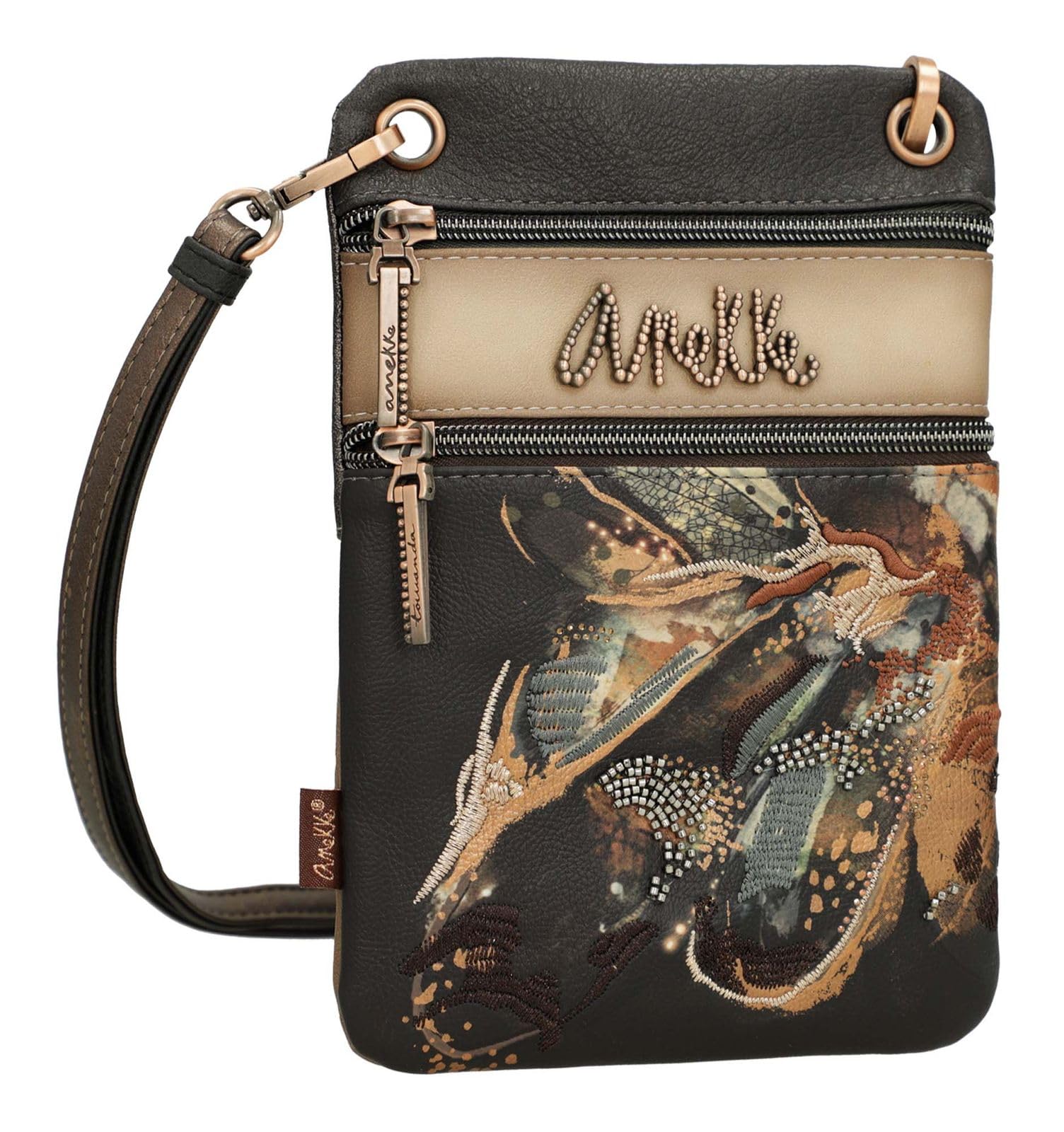 Anekke Auralis Wings Mini Borsa a Tracolla Beige 15 cm