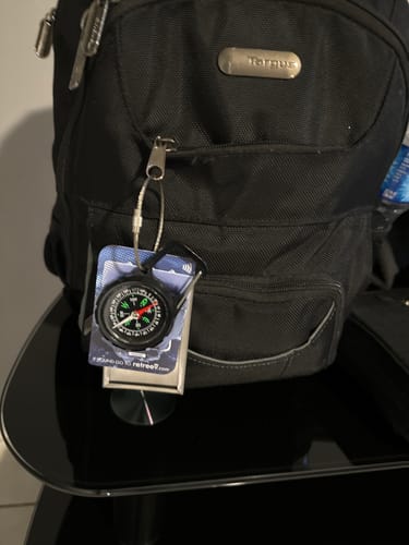 Dango Compass XL bussola alluminio Jet Black con moschettone