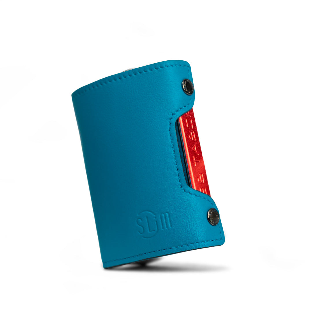 SLim Be Tasck Portafoglio Pelle Liscia Azzurro