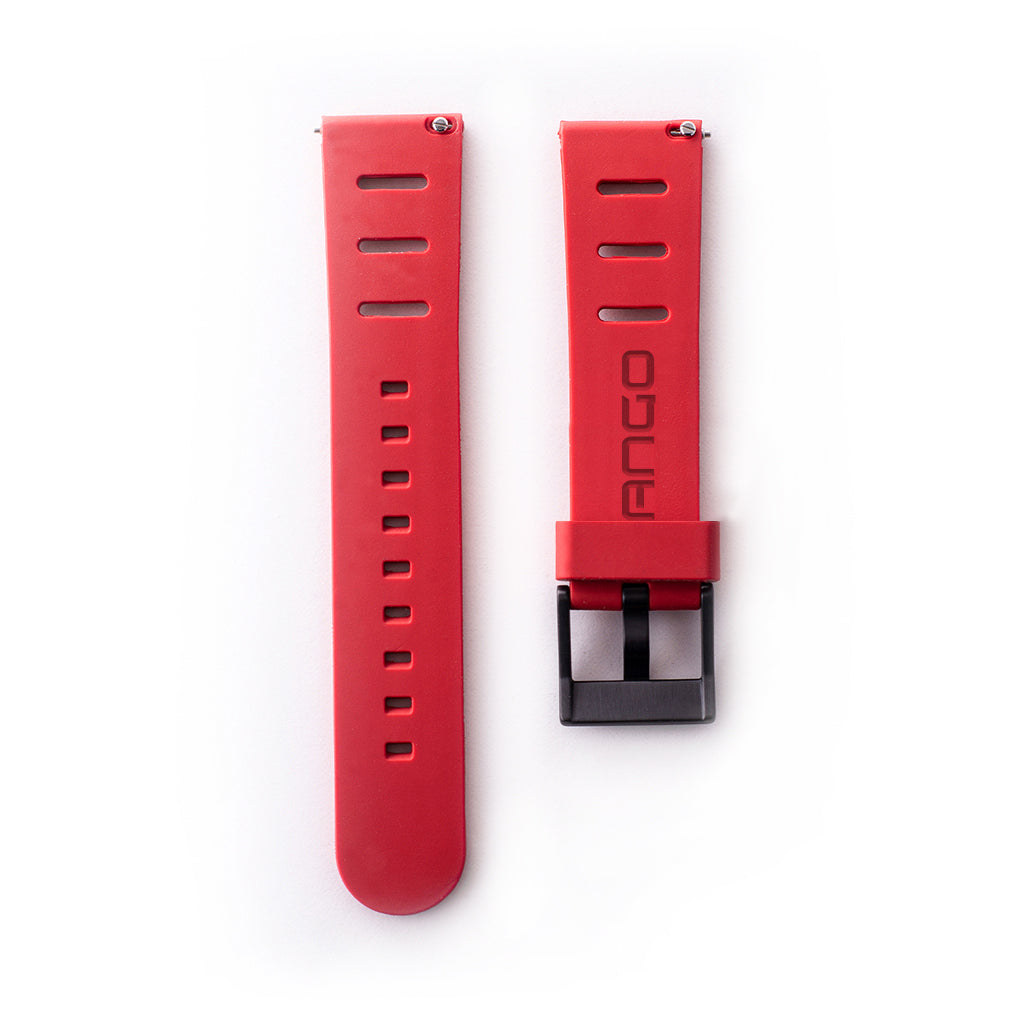 Dango Watches Sport cinturino orologio rosso silicone 22mm