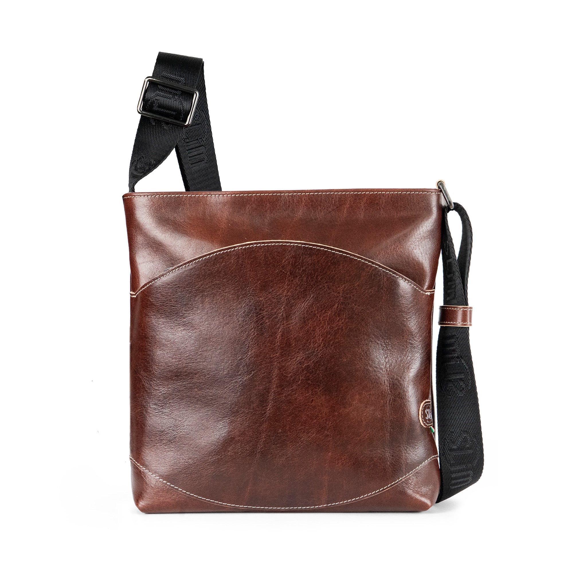 SLim Bag borsa pelle Crazy Horse Nero 23x24 cm