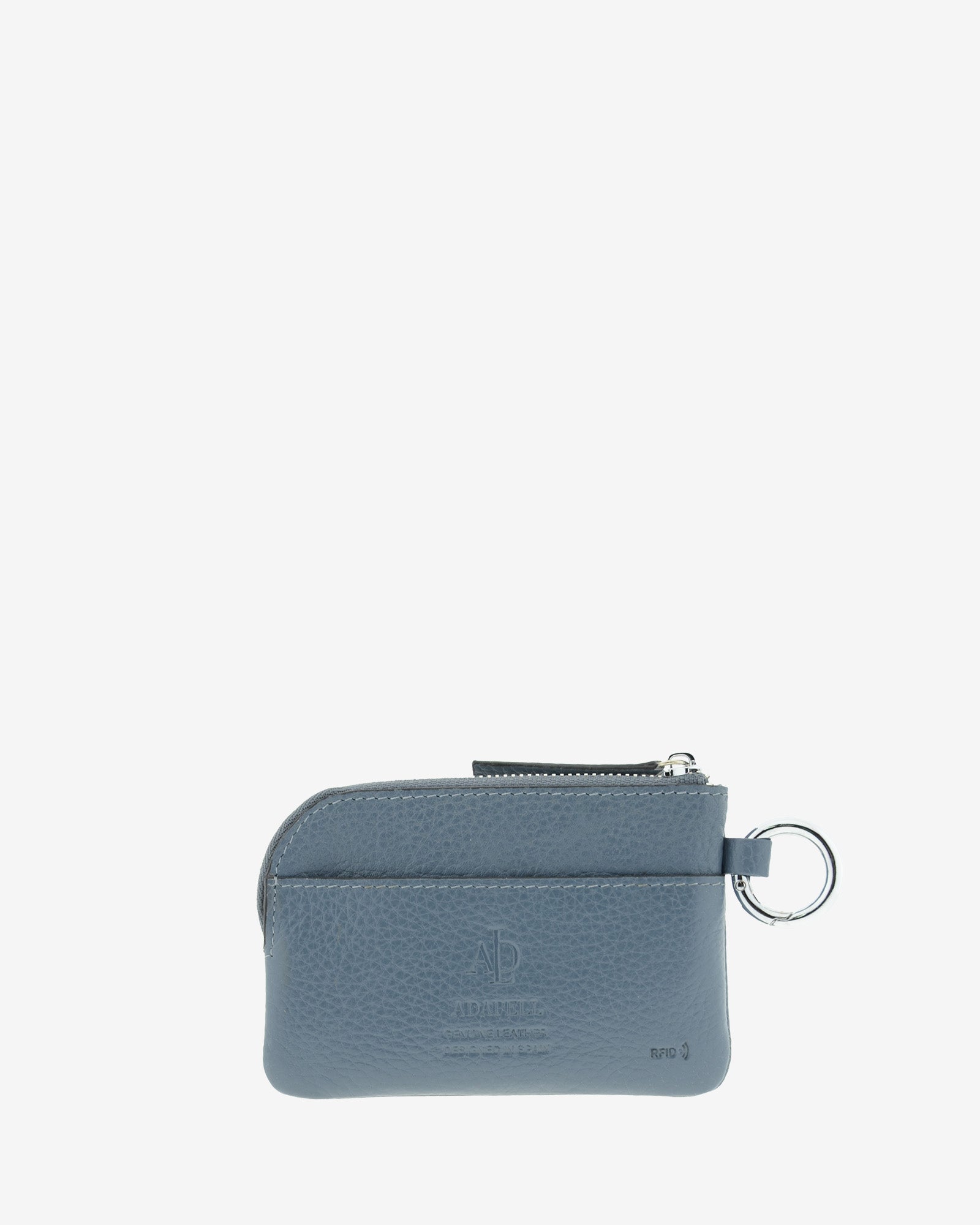 Adapell Nude portamonete slim pelle topo 3 carte RFID chiavi