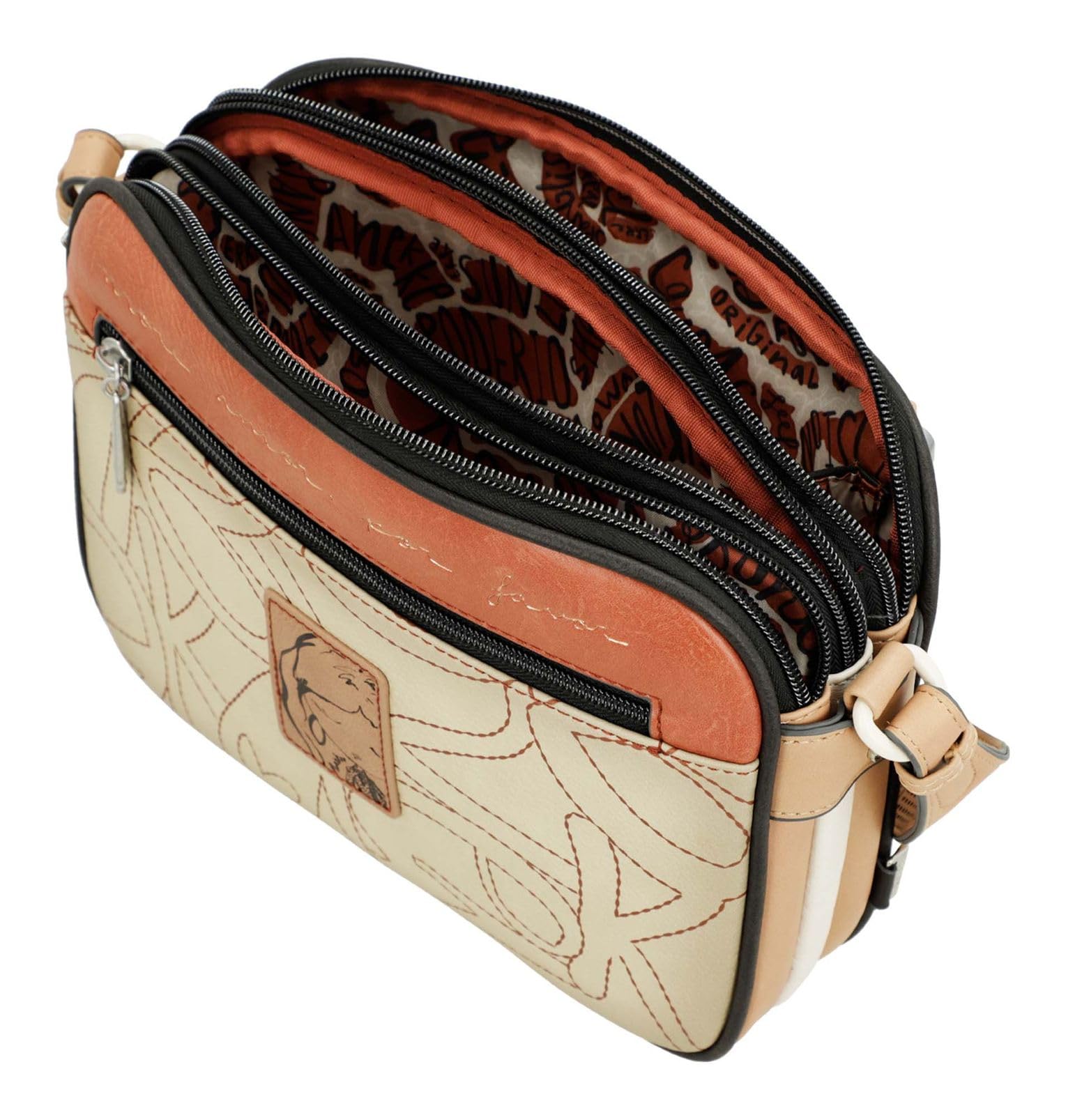 Anekke Alegria borsa a tracolla 3 scomparti 26 cm