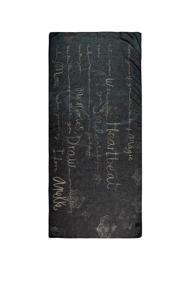 Anekke Sciarpa Donna Scura Pashmina con Stampa