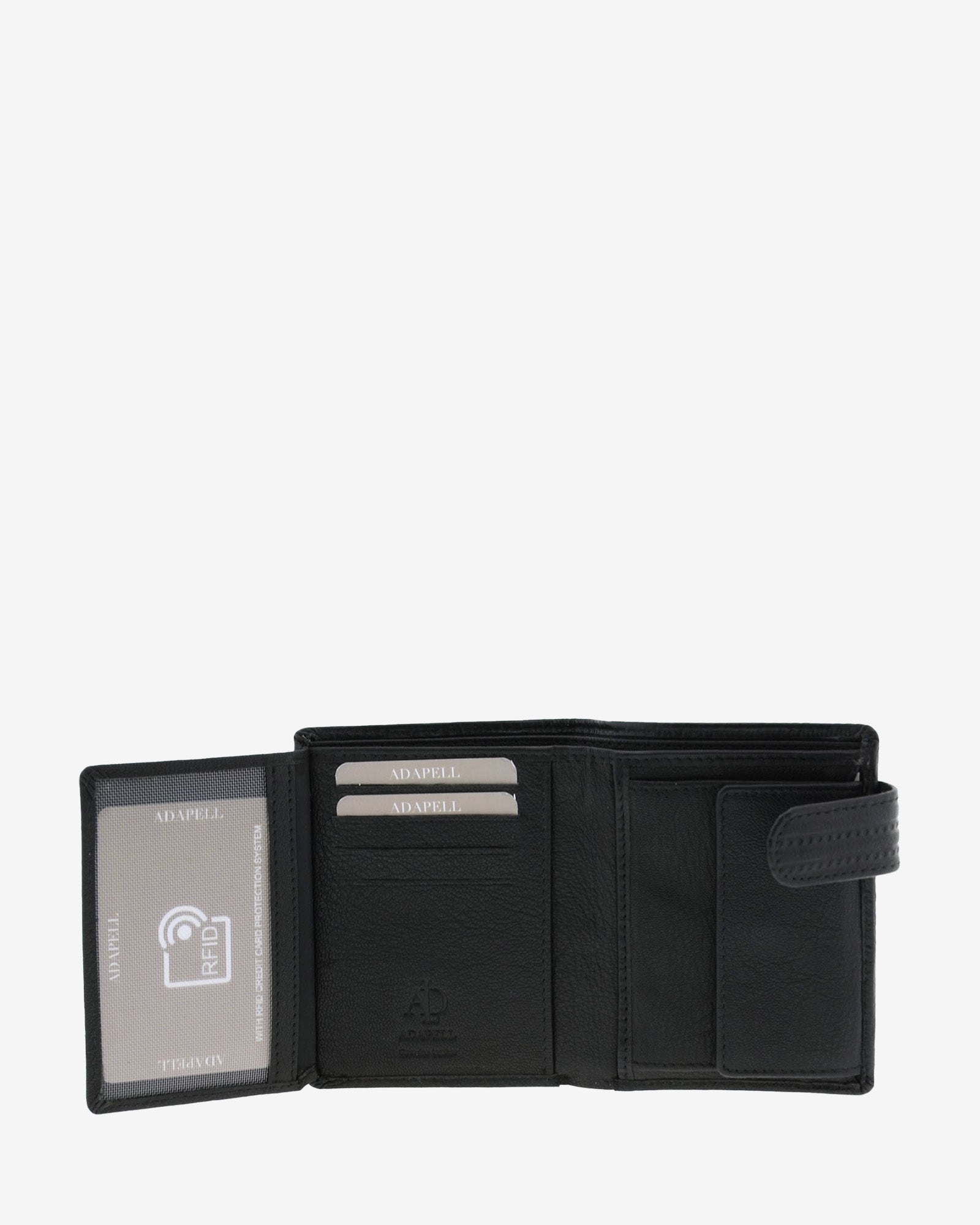 Adapell Race 1650 portafoglio uomo pelle nero slim